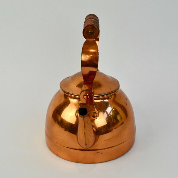 ODI Portugal Copper Teapot Wooden Handle Vintage - Picture 8 of 12